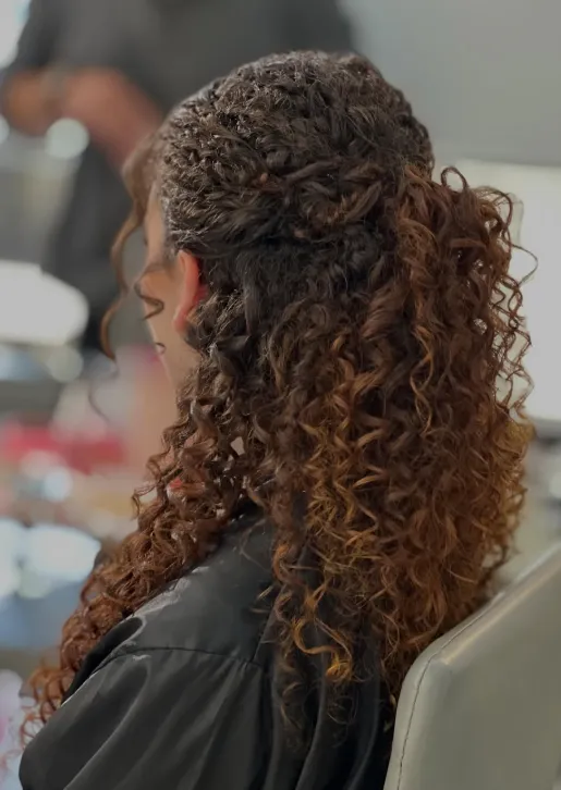 Peinado cabello rizado